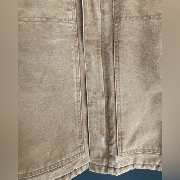 Carhartt Jacket Mens Large Brown Duck Canvas Heavy Zip Up Outdoors Work Quilt - Picture 6 of 10